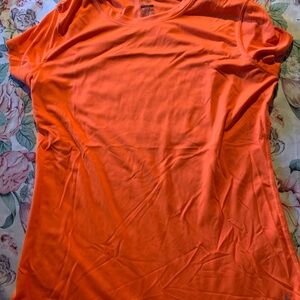 Danskin Now Women’s Bright Orange Short Sleeve T-Shirt Size Large